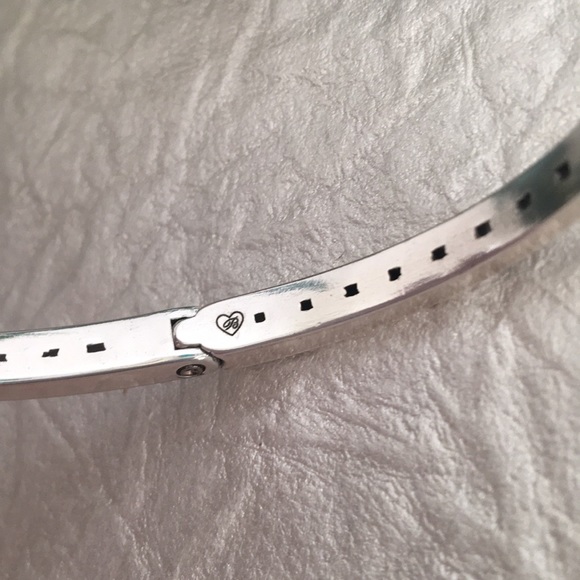 Brighton Retired Lovable Hinged Bangle Silver-Green NWOT Rare - Picture 8 of 15
